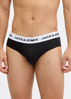 Jack & Jones biksītes Mason solid briefs 3-pack