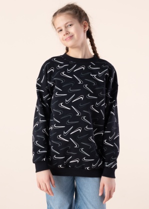 Nike džemperis Nsw Club Flc Ovrszd Crw Logotips