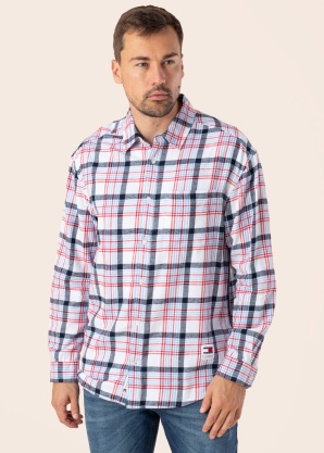 Tommy Jeans blūze Tjm Check Peached Shirt Ext