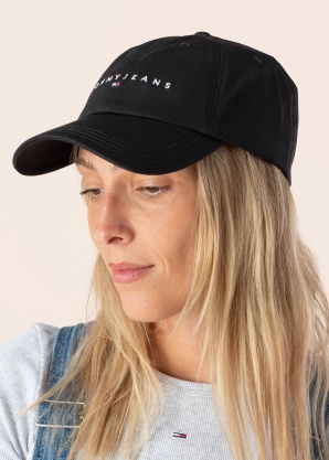 Tommy Jeans cepure ar nagu Linear Logotips