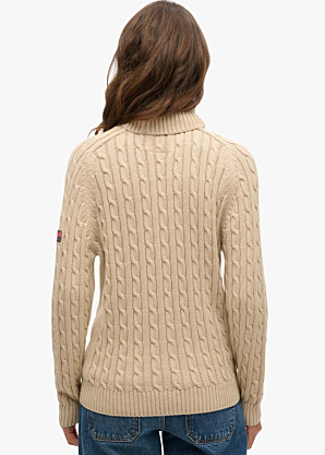 SuperDry adījums Slouchy Cable Roll Neck