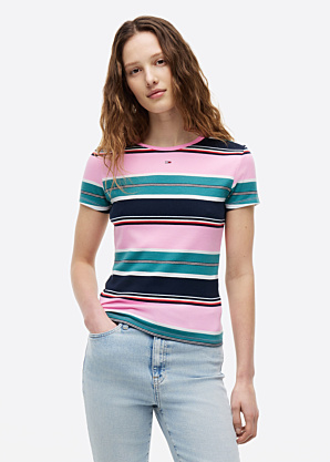 Tommy Jeans T-krekls Slim Essential Rib