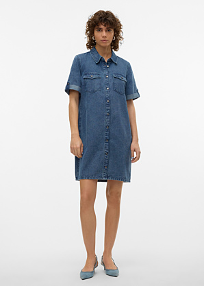 Vero Moda džinsa kleita Jennie Ss Short Denim Dress Ga