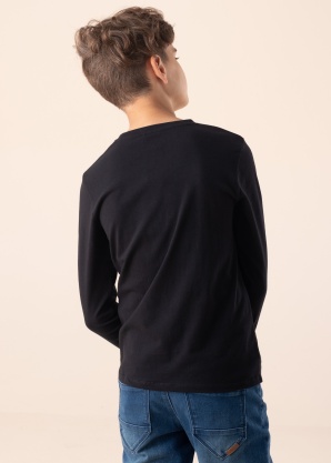 Name It Kids T-krekls ar garām piedurknēm Julio Blackpanther