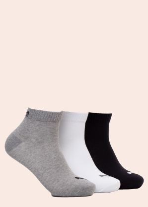 Puma zeķes 3 pāri Quarter Plain 3p
