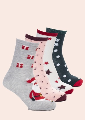 Vero Moda zeķes, 4 pāri dāvanu kastītē