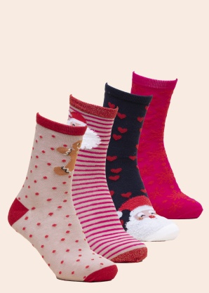 Vero Moda zeķes 4 pāri Elf dāvanu kastītē