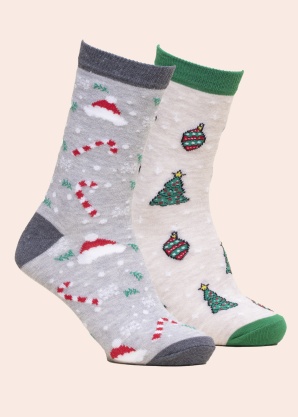 Only dāvanu kastītē 2 pāri zeķu Christmas