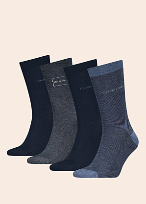 Calvin Klein zeķes 4 pāri dāvanu kastītē