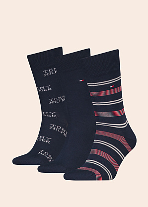 Tommy Hilfiger zeķes 3 pāri dāvanu kastītē