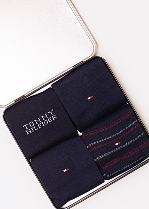 Tommy Hilfiger zeķes 4 pāri dāvanu kastītē