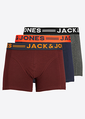 Jack & Jones bokseršorti Lichfield Trunks 3 Pack