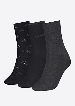 Calvin Klein zeķes 3 pāri dāvanu kastītē