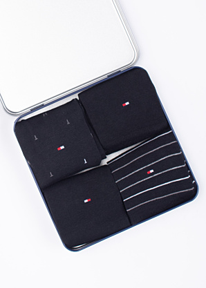 Tommy Hilfiger zeķes 4 pāri dāvanu kastītē