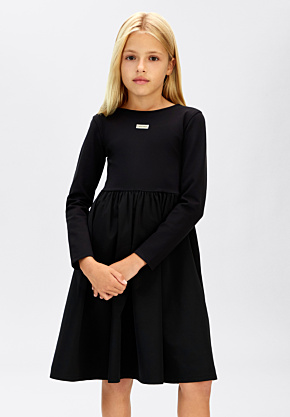 Calvin Klein kleita Mix Media Fit Flare L/s Dress