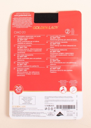 Golden Lady pusgarās zeķes, 2 pāri Ciao 20 den