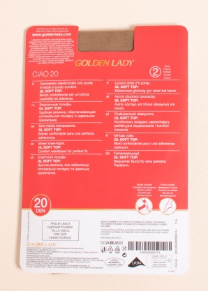 Golden Lady pusgarās zeķes, 2 pāri Ciao 20 den