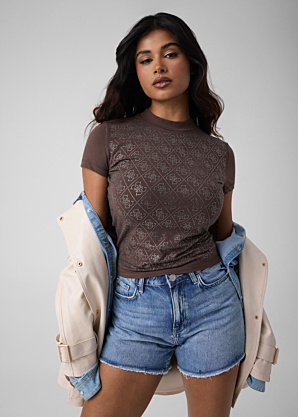 Футболка Mock Neck All Over 4G Guess