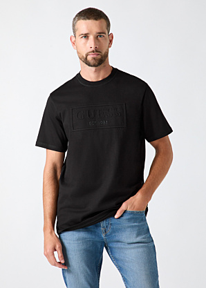 Guess T-krekls Box Logotips Embossed