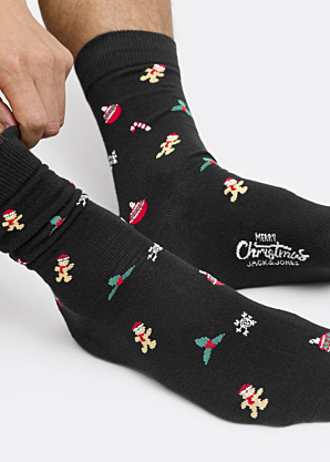 Jack & Jones bokseršorti Jā zeķes Mistletoe dāvanu kastītē