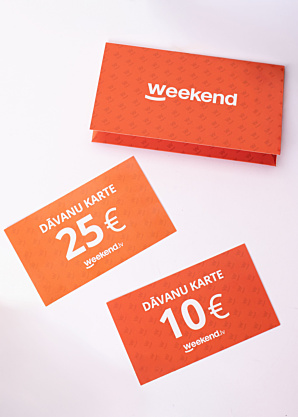 Подарочная карта, с номинальной стоимостью 10 евро|25 евро действительна в интернет магазинах/простых магазинах