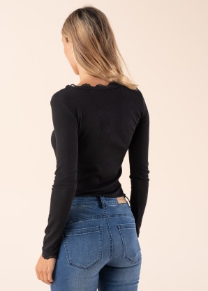 Fransa Krekls ar garām piedurknēm T-krekls Frhizamond