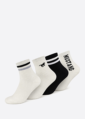 Mustang zeķes Organic Cotton Ocs Tennis Quarter 4 pack