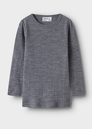 Блуза из шерсти мериноса Wax Wool Rib Name It Mini