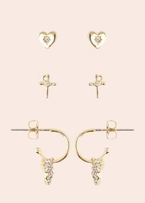 Pieces auskari Armany, 3 pāri