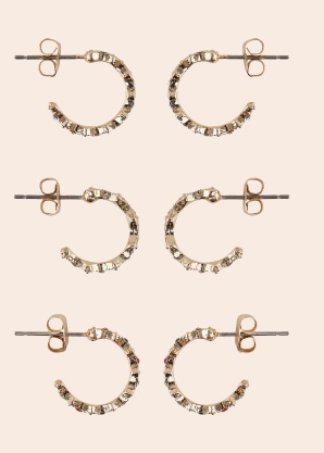 Pieces auskari Laja, 3 pāri